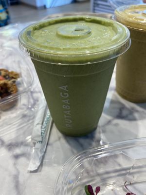 Green protein smoothie  at Rutabaga in Annapolis