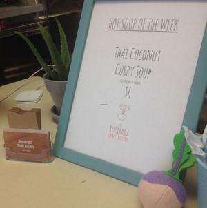 weekly soup option  at Rutabaga in Annapolis