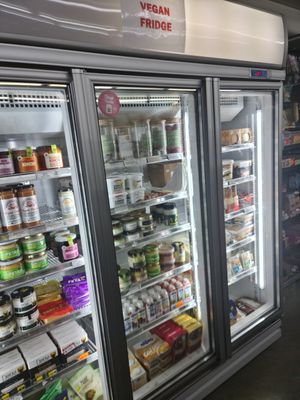Vegan fridge!! at The Spud Shed in Trafalgar