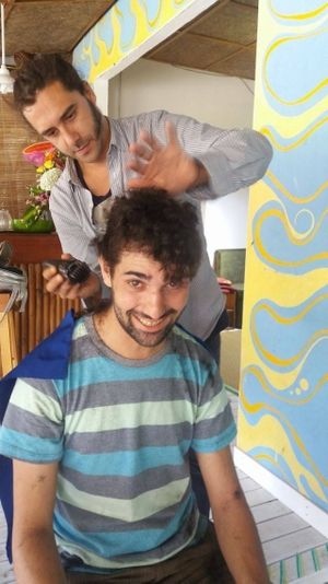 Shaving time at Shangri La in Hoi An