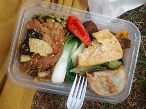 Example of the food available for take-away at Zi Jia House in Auckland