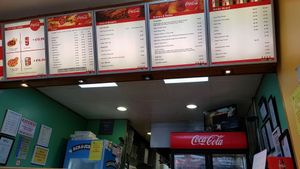 Counter at Village Pizza in South West London