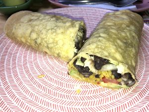 Bean wrap  at El Veggie in Arequipa