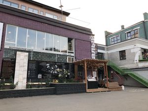 This building upstairs  at Mox in Moscow