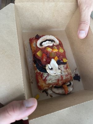 Sicilian slice. It was just okay. Mostly dough which was good but they were stingy with the cheese tbh  at Li'l Nonna's in Austin