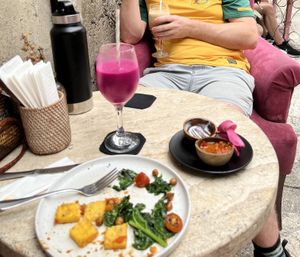 Polenta kale special + smoothies   at Lazy Cats  in Ubud
