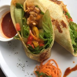 Bbq tempeh wrap at Lazy Cats  in Ubud