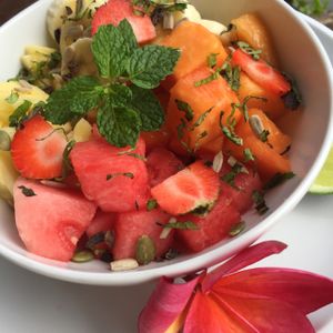 Fruit salad (without the yoghurt) at Lazy Cats  in Ubud