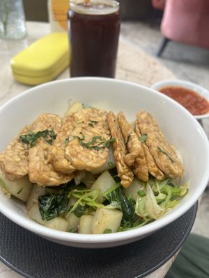 Potatoes and tempeh   at Lazy Cats  in Ubud