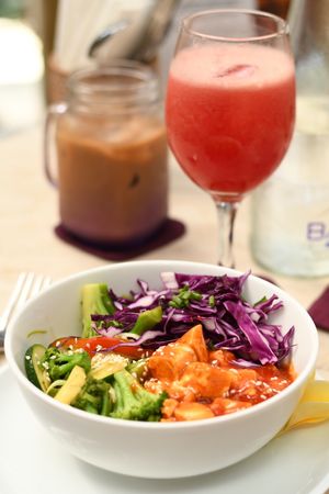 BBQ tofu bowl  at Lazy Cats  in Ubud
