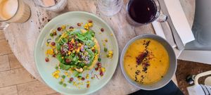 Pancakes and soup at L'Abattoir Vegetal - Guisarde in Paris