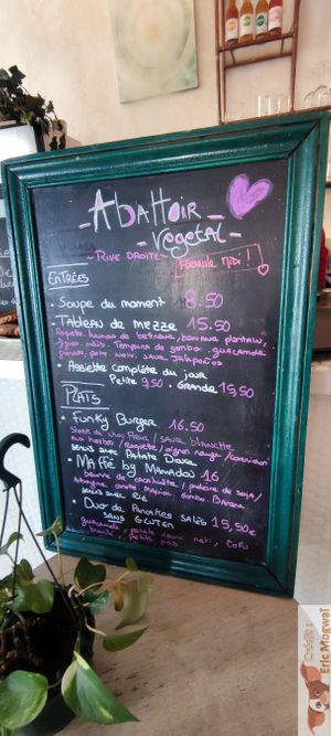 Menu at L'Abattoir Vegetal - Guisarde in Paris