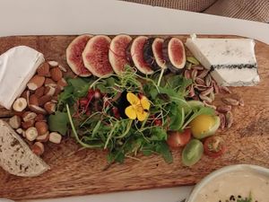 Vegan cheese platter - the Roquefort was really good! at L'Abattoir Vegetal - Guisarde in Paris