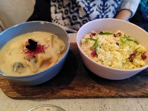 Blanquettes (like a stew with carrot, potato and one piece of tofu) (Dec 2021) at L'Abattoir Vegetal - Guisarde in Paris