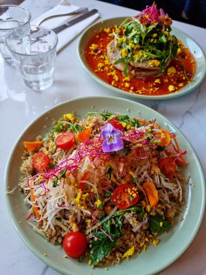 Cereals + veggies + legumes  #Veganuary at L'Abattoir Vegetal - Guisarde in Paris