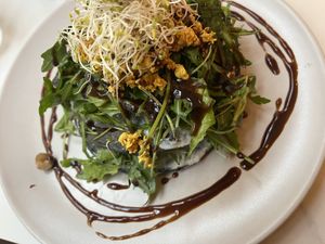 It was a pancake sweet potato thing. Odd. Ok but odd    at L'Abattoir Vegetal - Guisarde in Paris