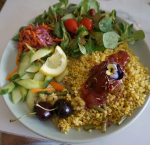 Green Augustine plate at L'Abattoir Vegetal - Guisarde in Paris