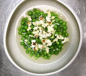 Petits pois bouillon de cosses at L'Abattoir Vegetal - Guisarde in Paris