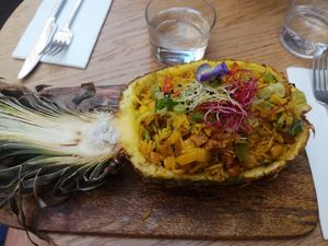 khao phad sapparod with TVP at L'Abattoir Vegetal - Guisarde in Paris