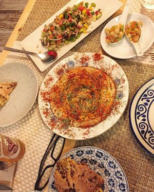 Aubergine Hummus, vegan Ceviche at La Negra Criolla in Mallorca