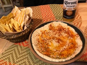 Hummus at La Negra Criolla in Mallorca