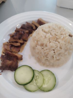 Veg duck rice at Daun Kitchen in Johor Bahru