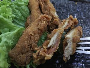 Fried mushroom cutlet. Recommended! at Daun Kitchen in Johor Bahru