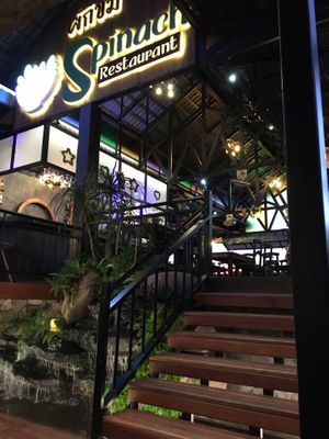 Up to the terrace area  at Spinach in Khao Lak