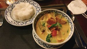 green curry  at Spinach in Khao Lak