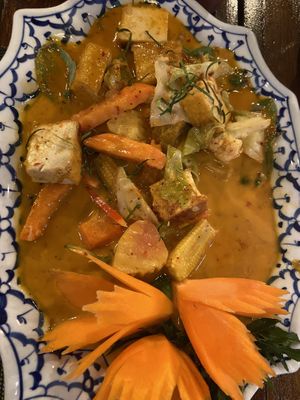 Pa Nang curry   at Spinach in Khao Lak