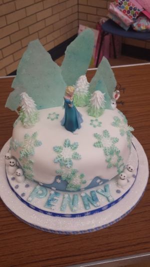 Frozen Birthday Cake for a little girls 5th birthday! at Forgot the Eggs in Chorley