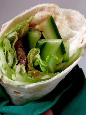 Seitan Hoisin Duck Wrap at Parallel7 in Bishop Auckland