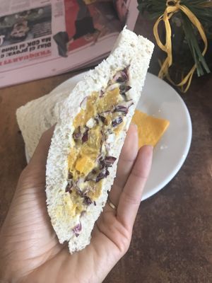 Tramezzino zucca e radicchio con crema spalmabile alla soia   at Biosapori in Lancenigo