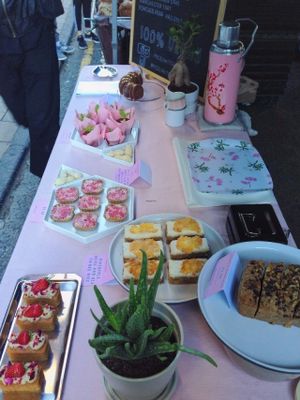 cakes on our stall at Nicely Kitchen in Manchester