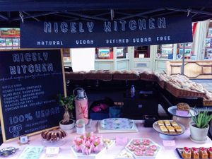 cakes on our stall at Nicely Kitchen in Manchester
