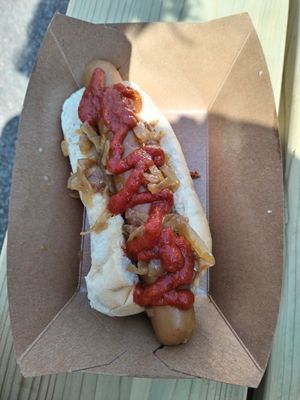 Seitan xl hot dog at No Baloney UK in Nottingham