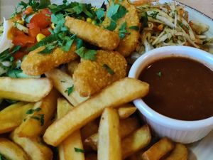 Nochicken nuggets at Warzywniak in Wroclaw