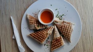 tortilla with red lentils and vegetables  at Warzywniak in Wroclaw