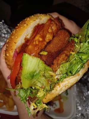 Burger "Drwal" at Warzywniak in Wroclaw