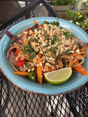 “Duck” with noodles  at Warzywniak in Wroclaw