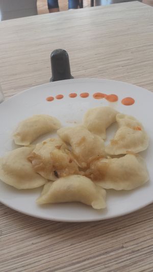 Ruskie z tofu at Warzywniak in Wroclaw