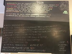 2019-12 menu at Warzywniak in Wroclaw
