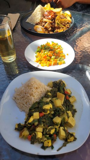 Menu del Dia, Tofu with Spinach at Omphalos in Arequipa