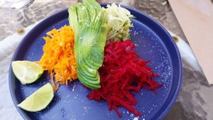Raw salad at Omphalos in Arequipa