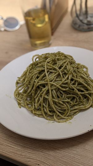 Pasta Pesto (Part of Menu del Dia) at Omphalos in Arequipa