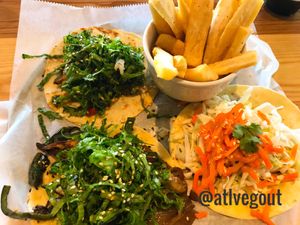 tacos and yucca fries at Taqueria Tsunami in Roswell