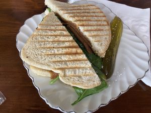 Capicola ham sandwichh  at Curiosi-Tea House in Mankato