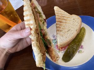 Capicola ham sandwichh  at Curiosi-Tea House in Mankato