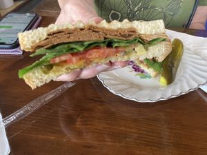 Pastrami sandwich  at Curiosi-Tea House in Mankato