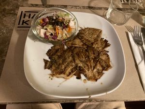 Mushroom and salad daily menu at Haiku in Palermo